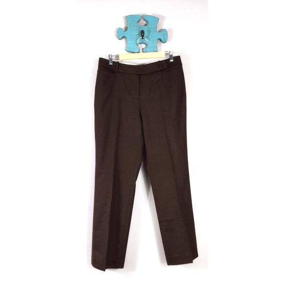 Talbots Signature Straight Brown Wool Spandex Blend Trouser Pant Size 10 - Picture 6 of 11